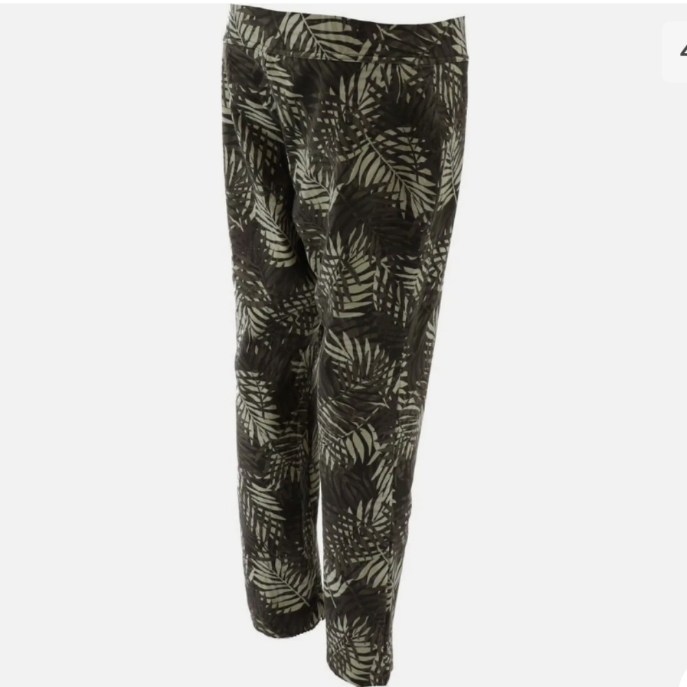 Lands' End Women's Tropical Palm Starfish Slim Leg Leggings Size Medium Petite - Picture 11 of 15